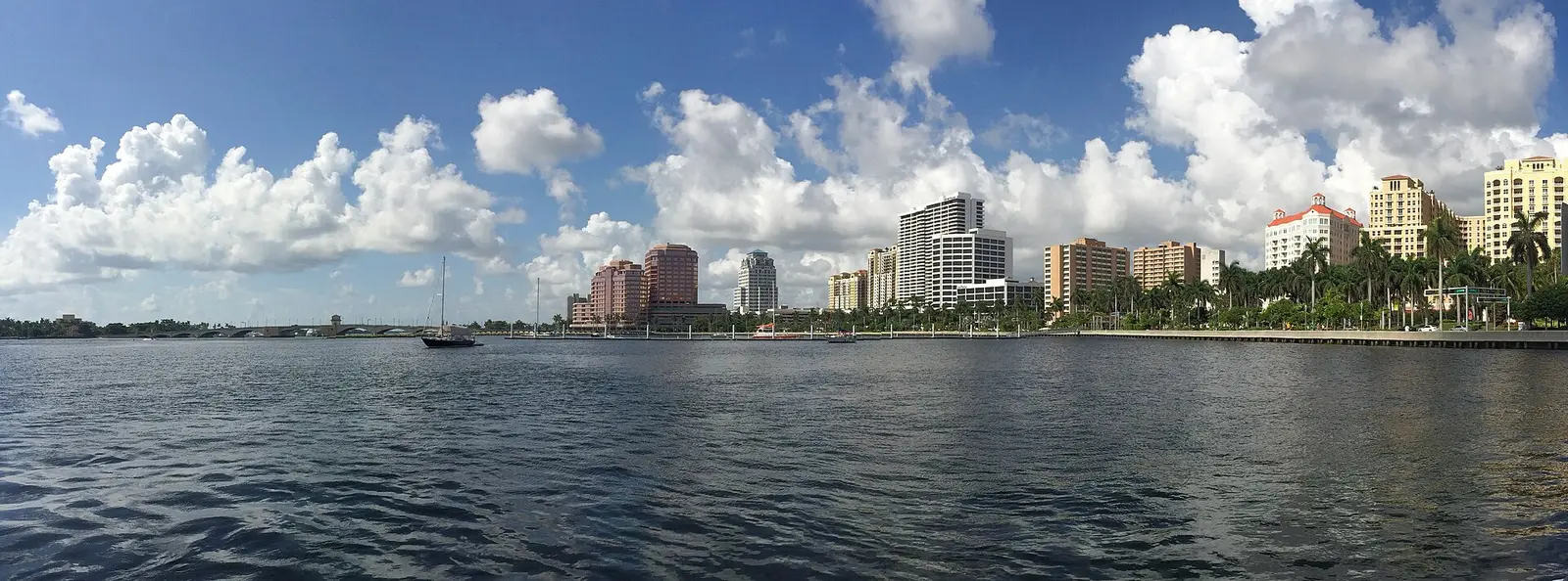 West Palm Beach waterfront and downtown skyline